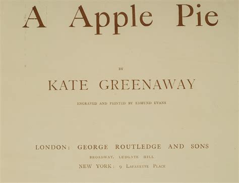Apple Pie A By Greenaway Kate David Brass Rare Books Inc