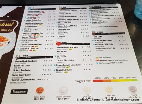 bubble tea koi singapore menu  alexis blogs