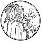 Parable Talents Virgins Gleichnis Foolish Wise Gleichnisse Virgens Colorir Bridesmaids sketch template