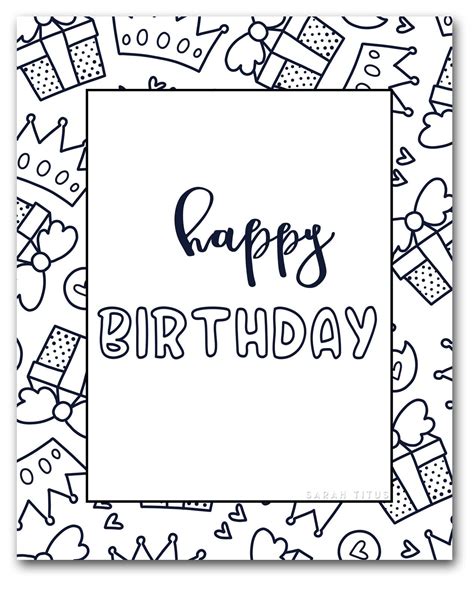 birthday card   words happy birthday  black  white