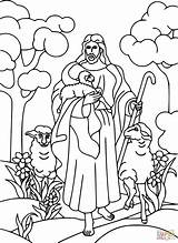 Coloring Shepherd Getcolorings Lamb Holding Jesus sketch template