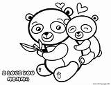 Panda Coloring Pages Cute Baby Mothers Mom Printable Kids Print Happy Red Sheets Mama Giant Pandas Color Bear Drawing Mother sketch template
