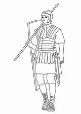Roman Soldier Coloring Pages Soldiers Centurion Kids Netart sketch template