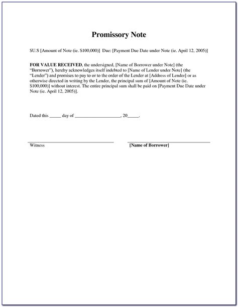 simple promissory note sample letter tuition fee