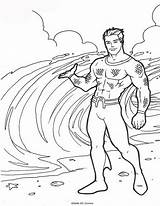 Aquaman Coloring Kids Pages Fun sketch template