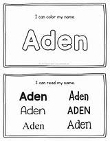 Printables Aden Name Handwriting Practice sketch template