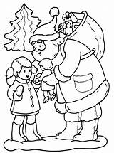 Christmas Coloring Santa Claus Kids Fun Pages sketch template