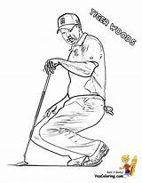 Golf Coloring Pages Player Tiger Woods Choose Board Getdrawings Masters Drawing Club sketch template