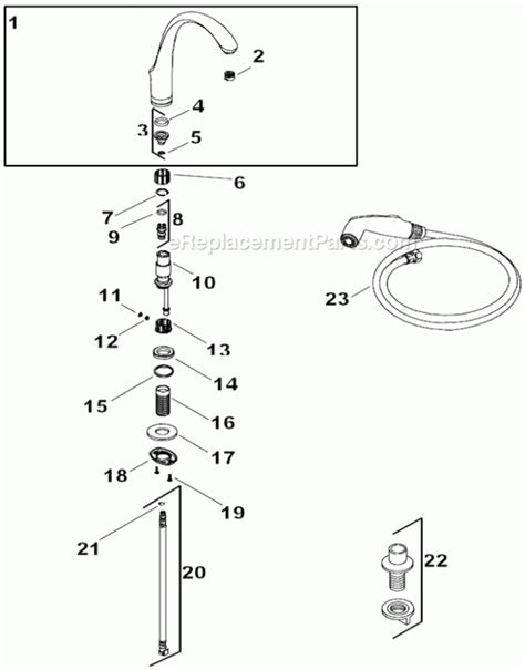 kohler forte kitchen faucet parts diagram juamenocom