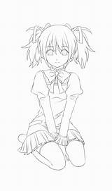 Madoka Magica Magi Puella sketch template