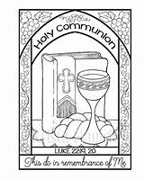 Communion Holy Reconciliation Colorare Disegni Comunione 5x11 sketch template