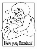 Grandma Coloring Pages Coloringpagesabc sketch template