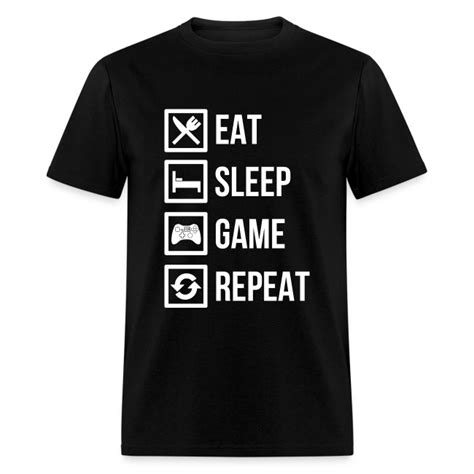 eat sleep game repeat premium mens t shirt joblessgamers
