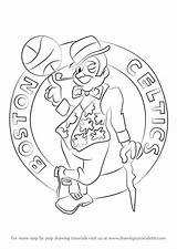 Celtics Boston Logo Draw Step Drawing Nba Tutorials Drawingtutorials101 Previous Next sketch template