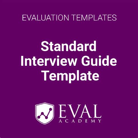 interview guide template standard interview eval academy