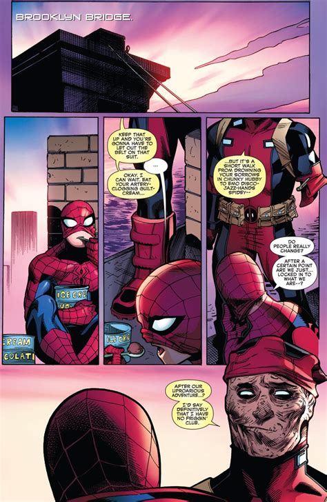 spider man and deadpool hugging comicnewbies