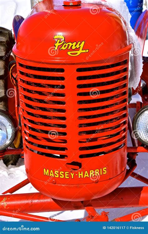 tractor grill   restored massey harris editorial photography image  massey