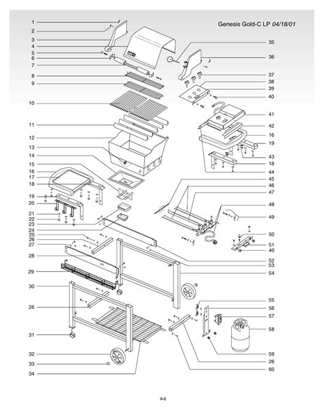 exploded view weber genesis gold  user manual page