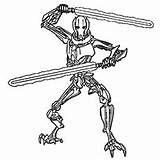Coloring Grievous Clipartmag Coloringpagesonly sketch template