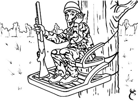 hunting  top  tree coloring pages coloring sky turkey coloring