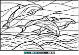 Zahlen Malen Ausmalbild Delfine Dolphin Supercoloring Dolphines Ampel Punkt sketch template