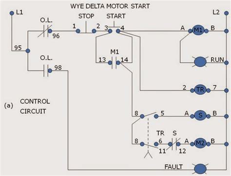 wye delta reduce voltage starter motor control operation  circuits