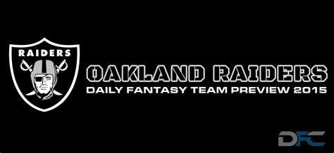 oakland raiders daily fantasy team preview