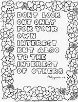 Coloring Philippians Pages Printable Kids Bible Others Verse Color Colouring Adult Interest Look Coloringpagesbymradron Sheets Phil Verses Adron Mr School sketch template