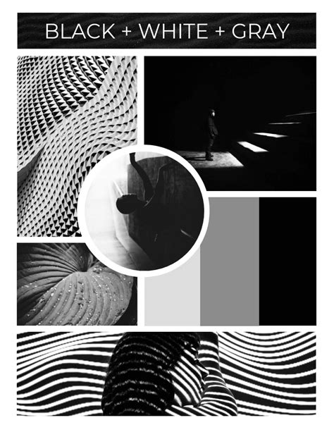 gray abstract mood board venngage