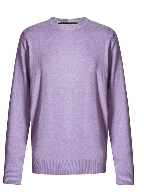 marks  spencer  lilac pure cotton crew neck jumper size small  xxlarge