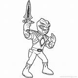 Dino Power Rangers Ranger Outline Zord Xcolorings sketch template
