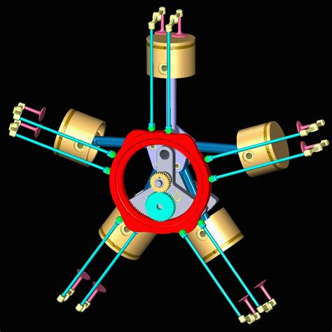 radial engine timing  cam mechanism note       firing order    upper piston