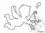 Cupid Printable Coloring Pages Getcolorings Template Print sketch template
