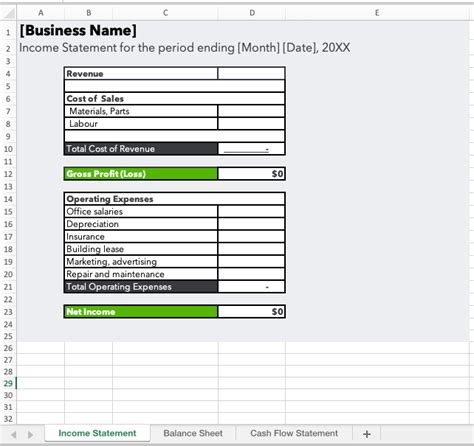 guide  financial statements  template quickbooks canada blog