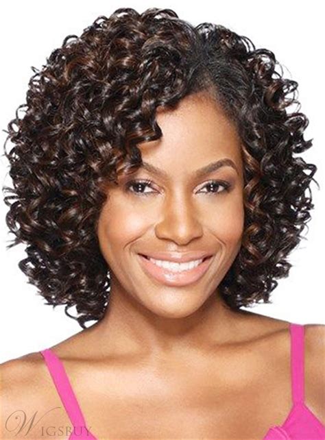 african american kinky curly shoulder length synthetic capless women wigs  inches wigsbuycom