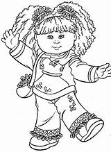 Coloring Kids Pages Happy Cabbage Patch Girl Child Printable Kid Color Sheets Books Getcolorings Cartoon Party Adult sketch template