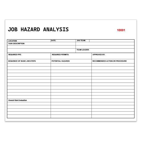 job hazard analysis form jha designsnprint