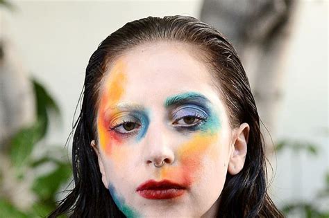 Lady Gaga Wore Her Arty Face Paint Around L A