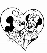 Disney Coloring Pages Valentine Mickey Princess Valentines Couple Cute Printable Coloriage Color Mouse 5c80 Print Imprimer Minnie Miki Dessin Kids sketch template