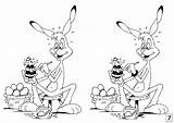 Spot Easter Difference Coloring Bunny Pages Printable Edupics Large sketch template