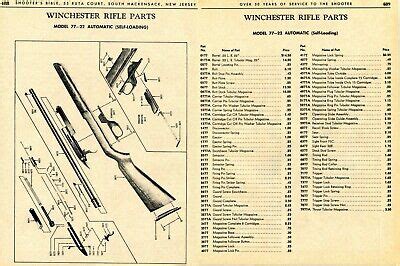 pg print ad  winchester model    loading rifle parts list ebay