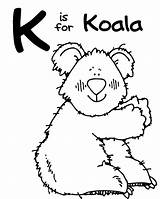 Coloring Koala Pages Letter Clipart Animal Zoo Kangaroo Crafts Cliparts Alphabet Preschool Clip Line Worksheets Animals Moms Being Drawing Activities sketch template
