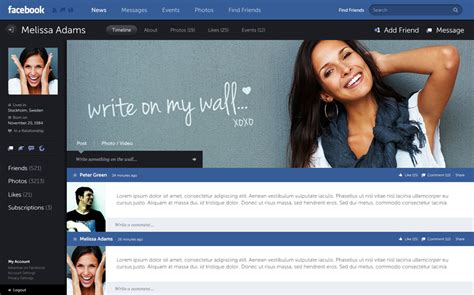 refreshed facebook design interface concept  fred nerby