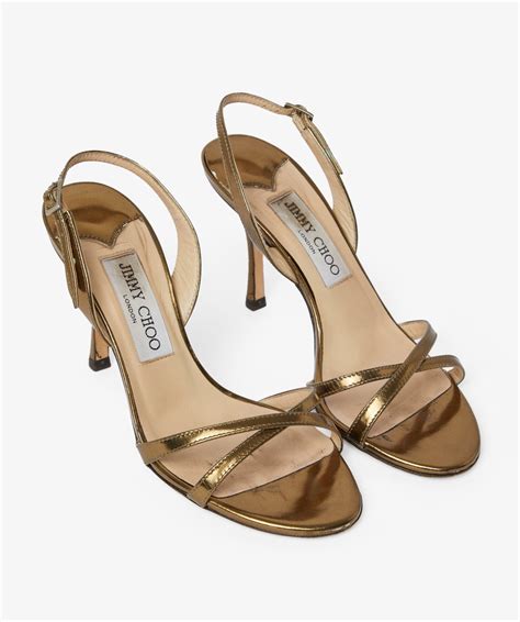 buy pre loved jimmy choo gold heels  products  luxury promise