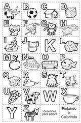 Alfabeto Ilustrado Abecedario Pintar Alfabetização Imagui Portuguese Infantiles Colorindo Alphabet Teaching Coloringcity Escritura sketch template