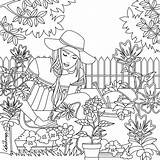 Coloring Garden Pages Adult Books Gardening Sheets Color Book Colouring Mandala Save Recolor Visit Mandalas House sketch template