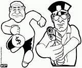 Police Thief Coloring Pages Crime Against Justice Oncoloring sketch template