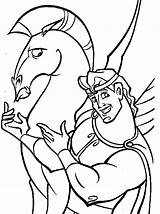 Hercules Pegasus Coloring Pages Disney Choose Board sketch template
