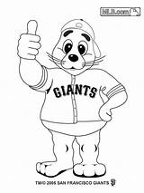 Coloring Giants Pages Baseball San Francisco Mascot Mlb Kids Giant Sf Color Ny League Logo Solid Gear Metal Logos Printable sketch template