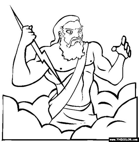 cw zeus coloring page  greek gods pages  ancient greece